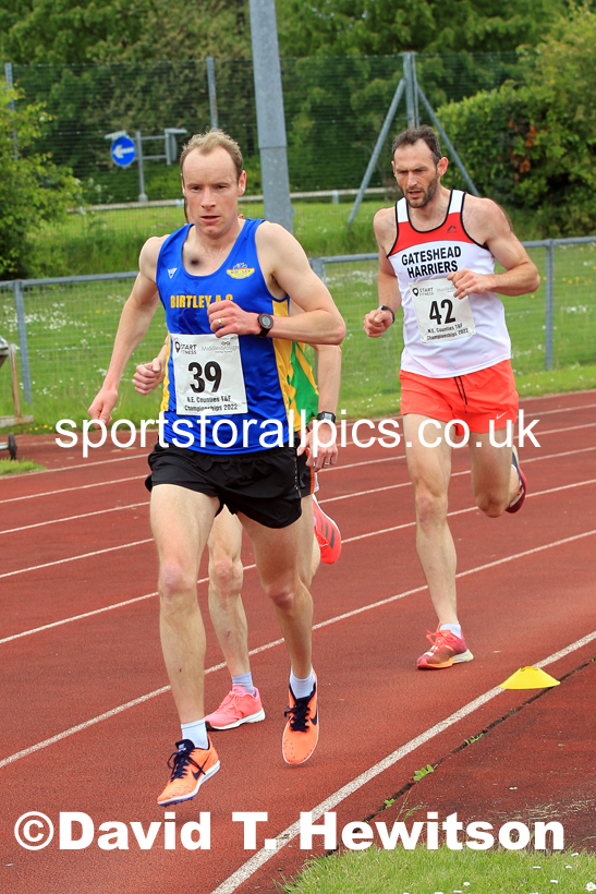 2022 North Eastern Counties AA 10000 metres Champs., Chester le Street, Sat,. May 21st. Photo: David T. Hewitson/Sports for All Pics